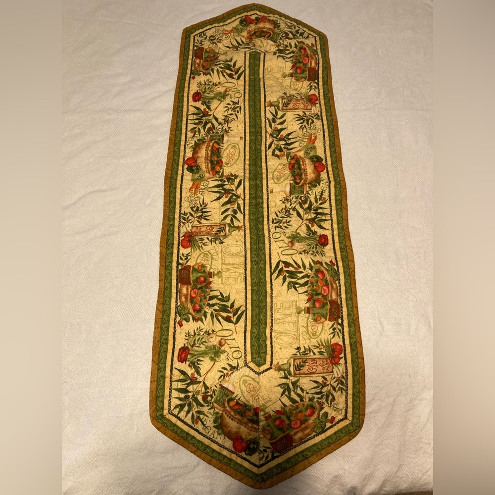 Handmade two-sided table runner